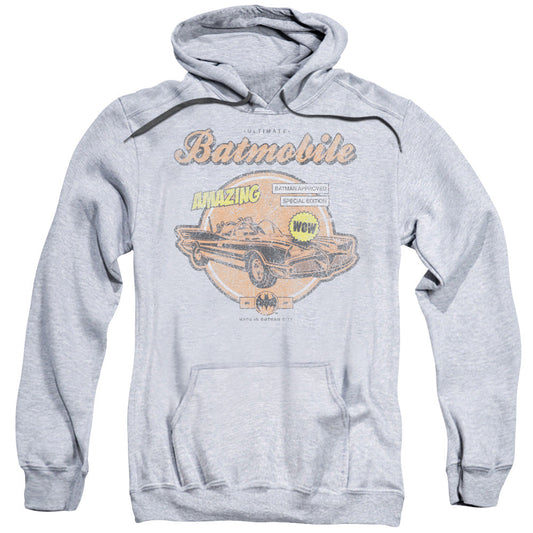 Batman Amazing Batmobile Mens Hoodie Athletic Heather Officially Licensed