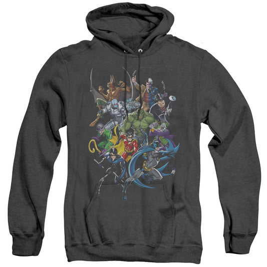 Batman Saints And Psychos Heather Mens Hoodie Black Officially Licensed