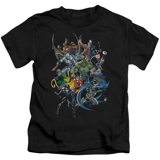 Batman Saints And Psychos Juvenile Kids Youth T Shirt Black Officially Licensed