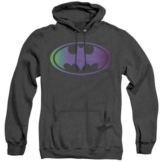 Batman Gradient Bat Logo Heather Mens Hoodie Black Officially Licensed