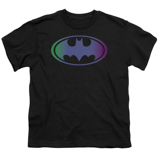Batman Gradient Bat Logo Kids Youth T Shirt Black Officially Licensed