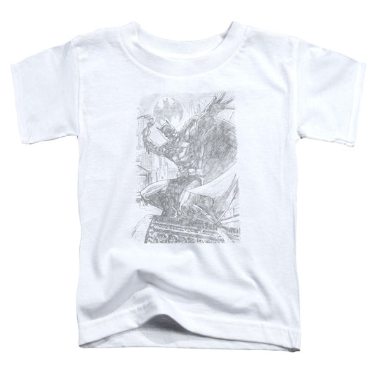 Batman Pencil Batarang Throw Toddler Kids Youth T Shirt White Officially Licensed