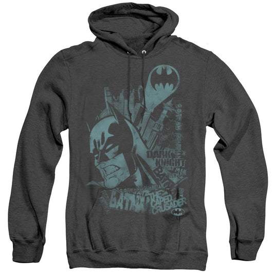 Batman Gritted Teeth Heather Mens Hoodie Black Officially Licensed