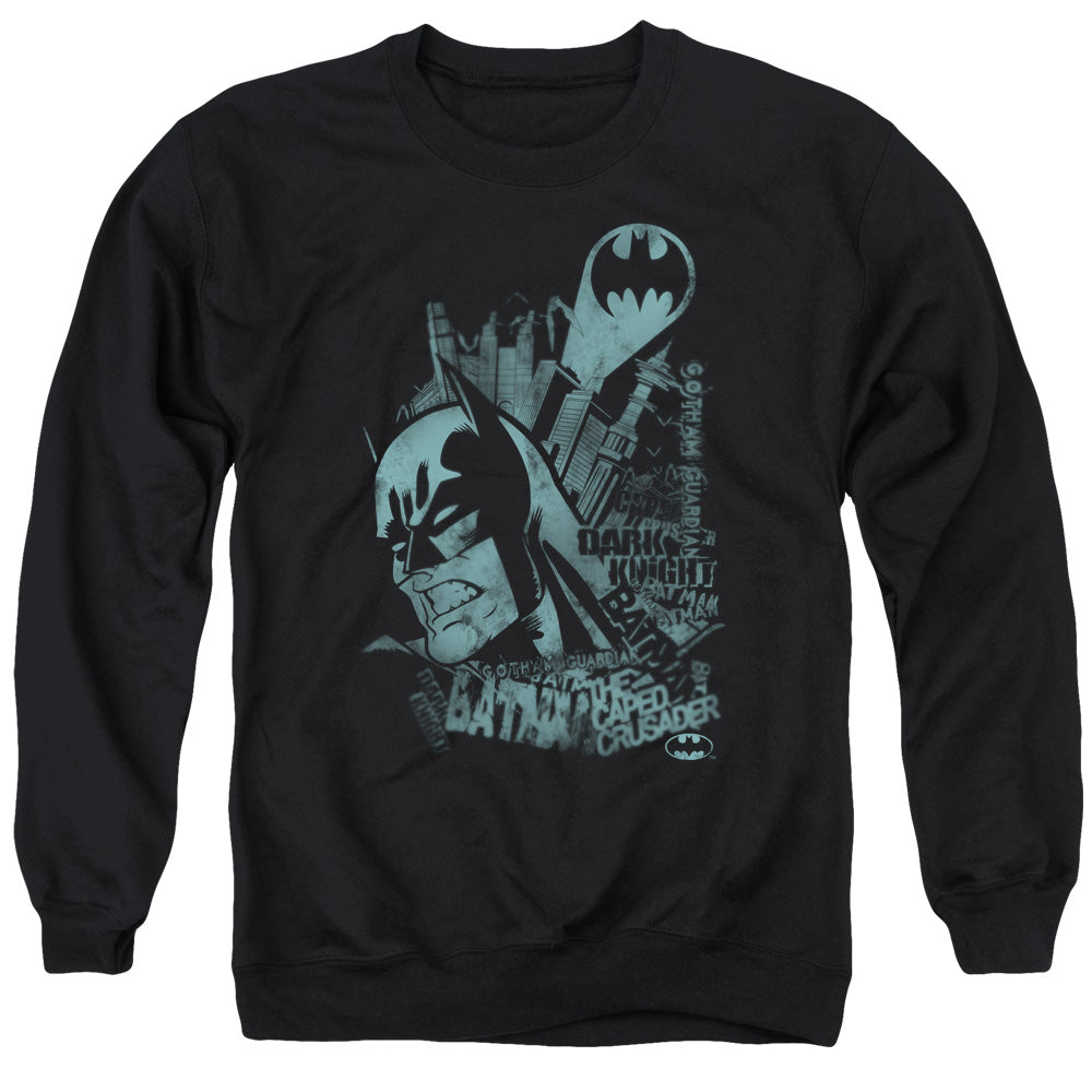 Batman Gritted Teeth Mens Crewneck Sweatshirt Black