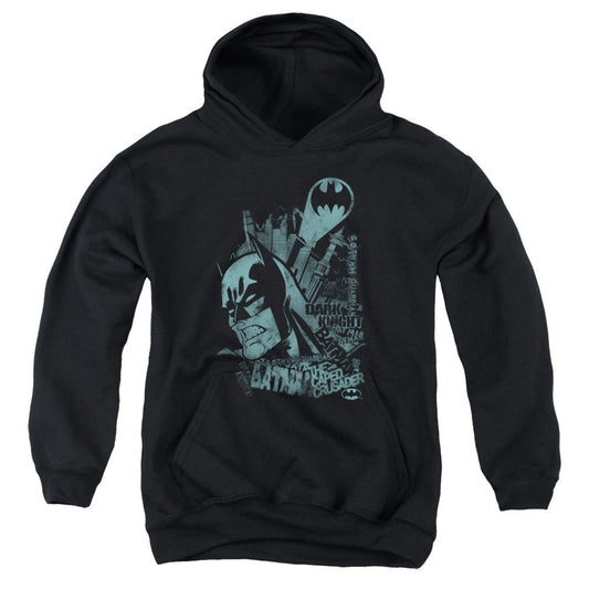 Batman Grited Teeth Kids Youth Hoodie Black Officially Licensed