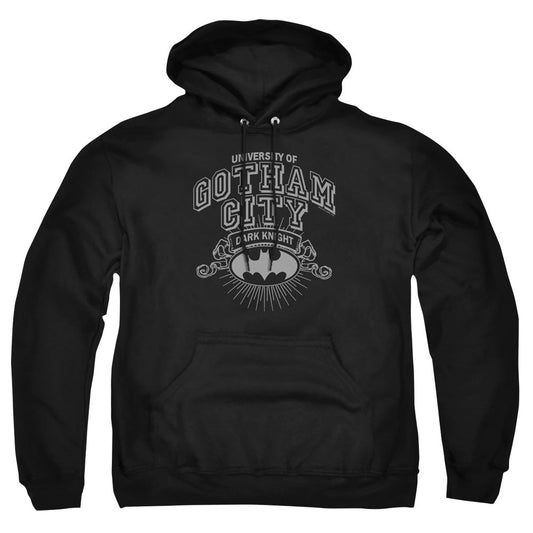 Batman University Of Gotham Mens Hoodie Black Officially Licensed