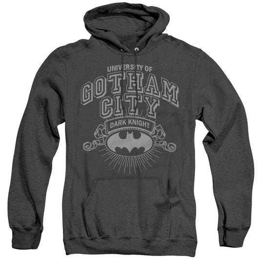 Batman University Of Gotham Heather Mens Hoodie Black Officially Licensed