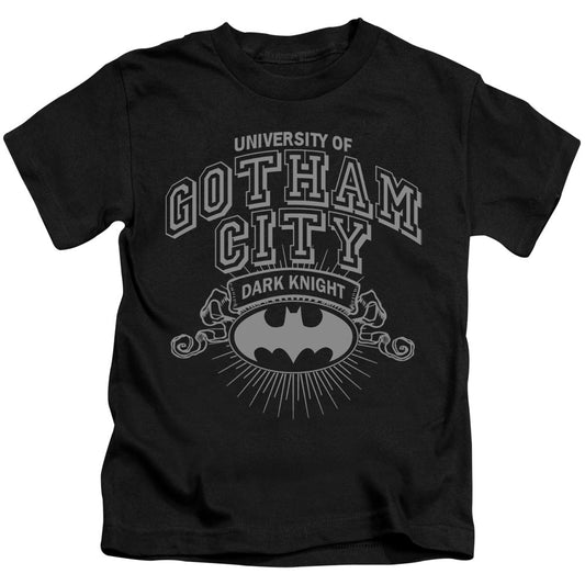 Batman University Of Gotham Juvenile Kids Youth T Shirt Black Officially Licensed