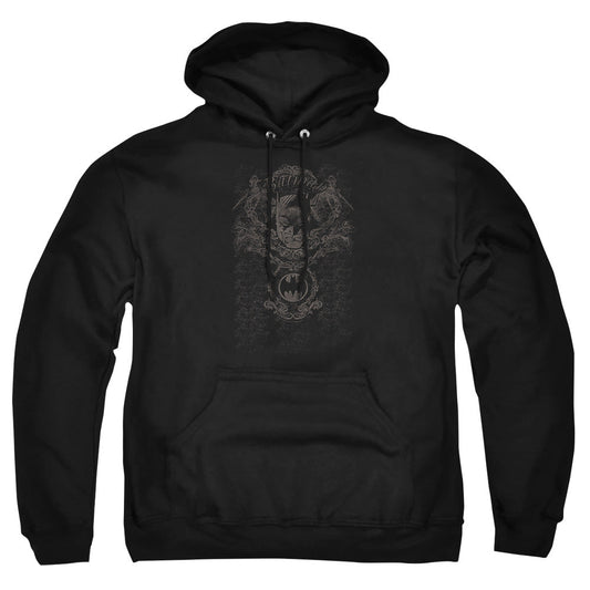 Batman Dark Knight Heraldry Mens Hoodie Black Officially Licensed