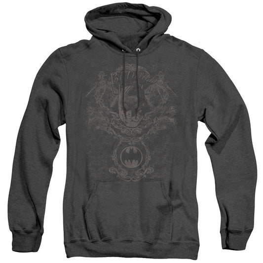 Batman Dark Knight Heraldry Heather Mens Hoodie Black Officially Licensed