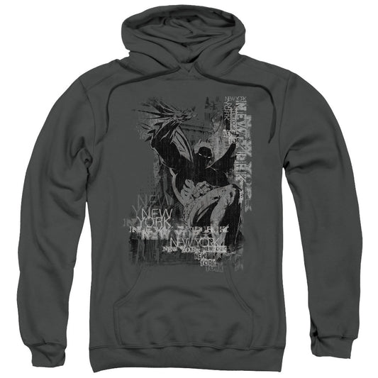 Batman The Knight Life Mens Hoodie Charcoal Officially Licensed