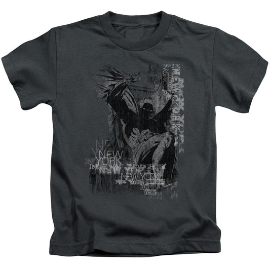 Batman The Knight Life Juvenile Kids Youth T Shirt Charcoal Officially Licensed