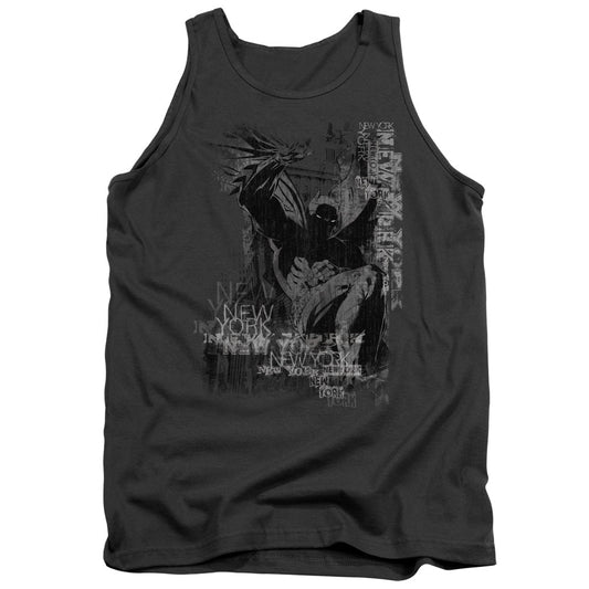 Batman The Knight Life Mens Tank Top Shirt Charcoal Officially Licensed