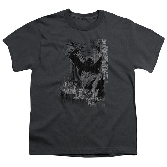 Batman The Knight Life Kids Youth T Shirt Charcoal Officially Licensed