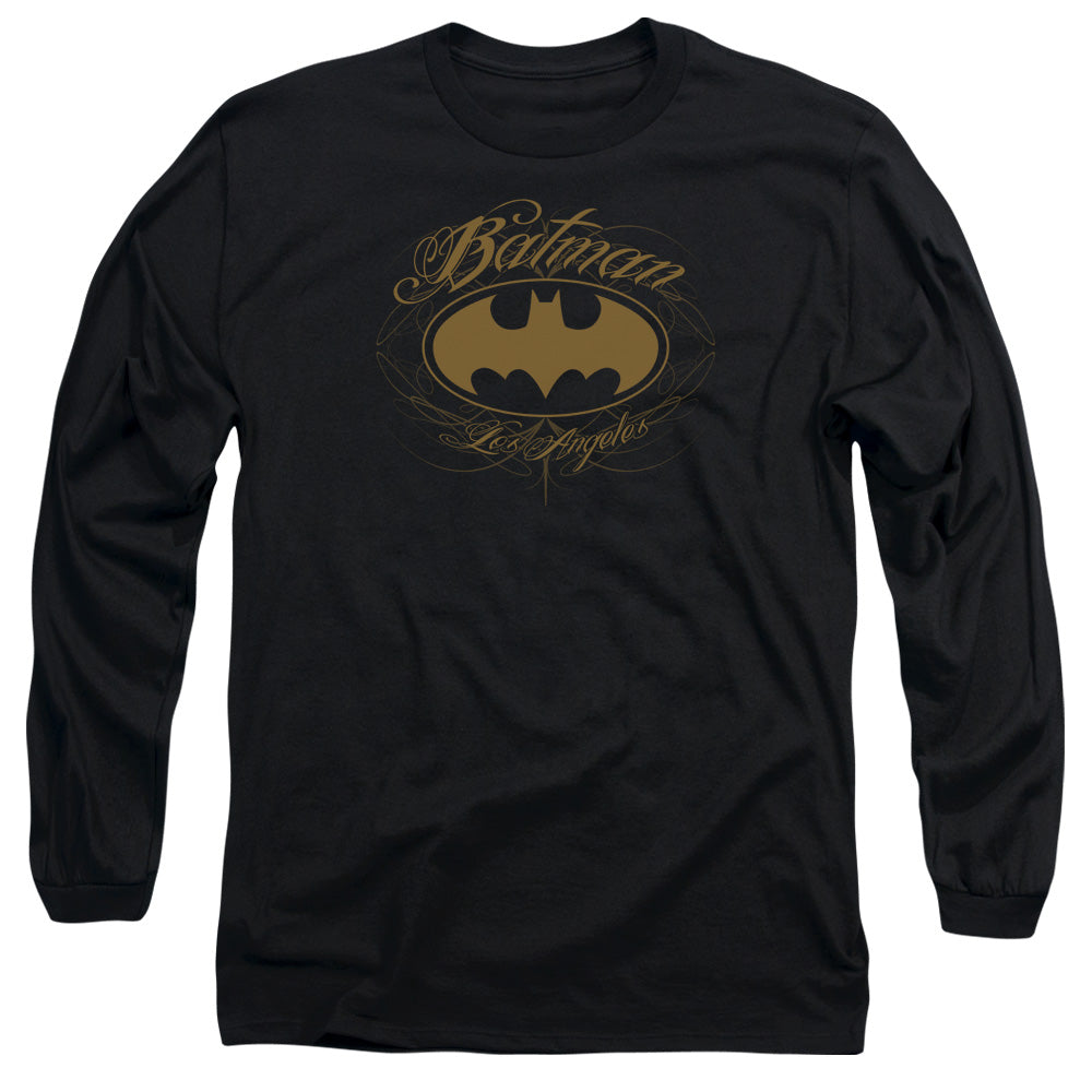 Batman Batman La Mens Long Sleeve Shirt Black Officially Licensed
