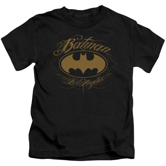 Batman Batman La Juvenile Kids Youth T Shirt Black Officially Licensed
