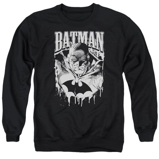 Batman Bat Metal Mens Crewneck Sweatshirt Black