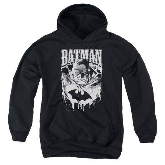 Batman Bat Metal Kids Youth Hoodie Black Officially Licensed
