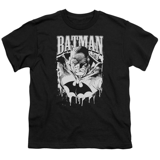 Batman Bat Metal Kids Youth T Shirt Black Officially Licensed