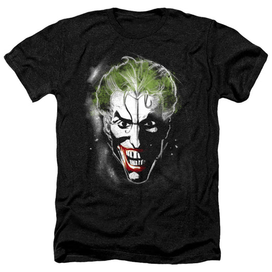 Batman Face Of Madness Heather Mens T Shirt Black Officially Licensed