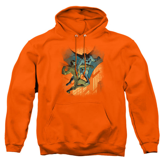 Batman Batman Vs Catman Mens Hoodie Orange Officially Licensed