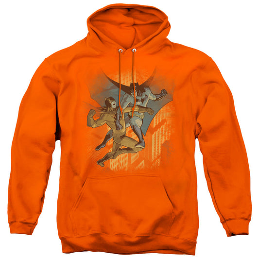 Batman Batman Vs Catman Mens Hoodie Orange Officially Licensed