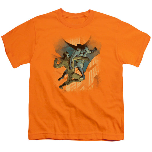 Batman Batman Vs Catman Kids Youth T Shirt Orange Officially Licensed