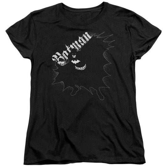 Batman Darkness Womens T Shirt Black Officially Licensed