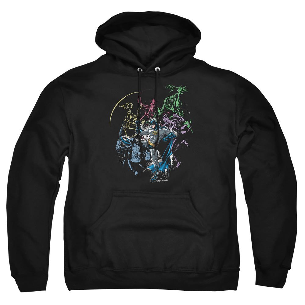 Batman Surrounded Mens Hoodie Black Officially Licensed