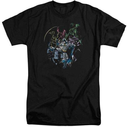 Batman Surrounded Mens Tall T Shirt Black Officially Licensed