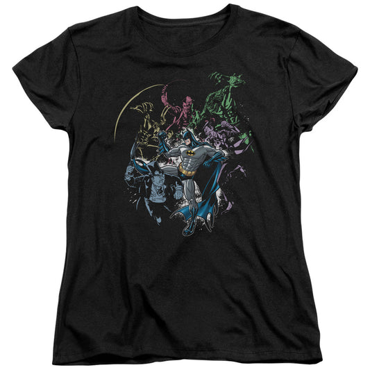 Batman Surrounded Womens T Shirt Black Officially Licensed