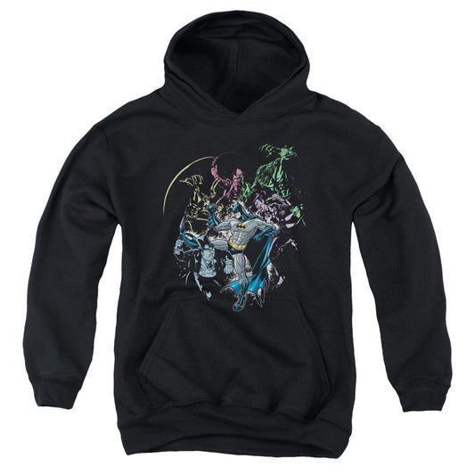 Batman Surrounded Kids Youth Hoodie Black Officially Licensed
