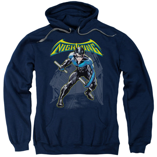 Batman Nightwing Mens Hoodie Navy Blue Officially Licensed
