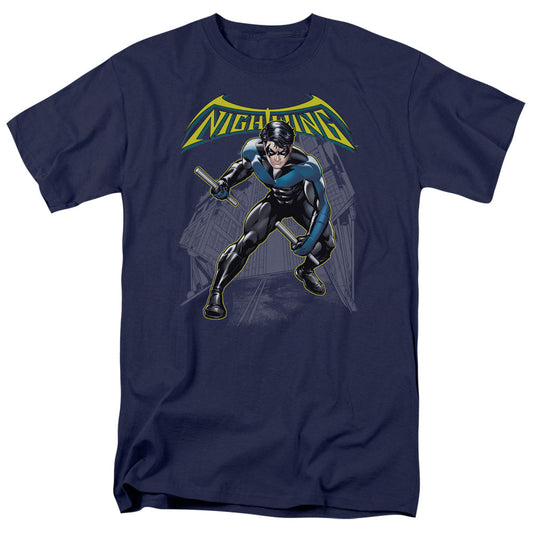 Batman Nightwing Mens T Shirt Navy Blue Officially Licensed
