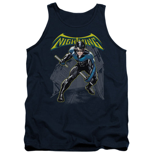 Batman Nightwing Mens Tank Top Shirt Navy Blue Officially Licensed