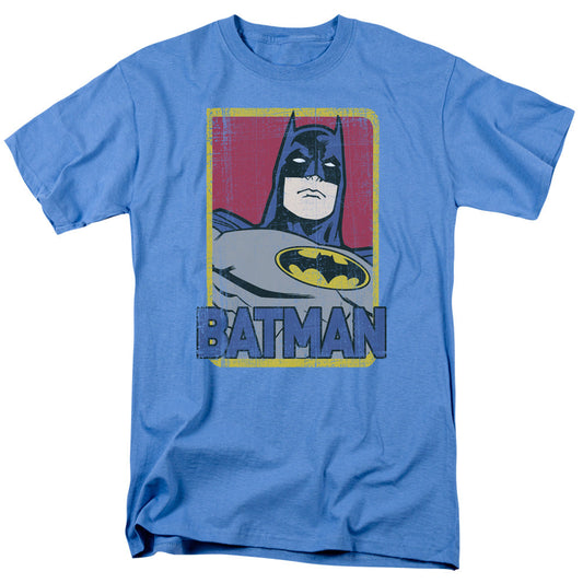 Batman Primary Mens T Shirt Carolina Blue Officially Licensed