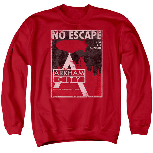 Arkham City No Escape Mens Crewneck Sweatshirt Red