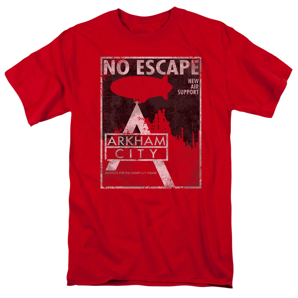 Arkham City No Escape Mens T Shirt Red Officially Licensed
