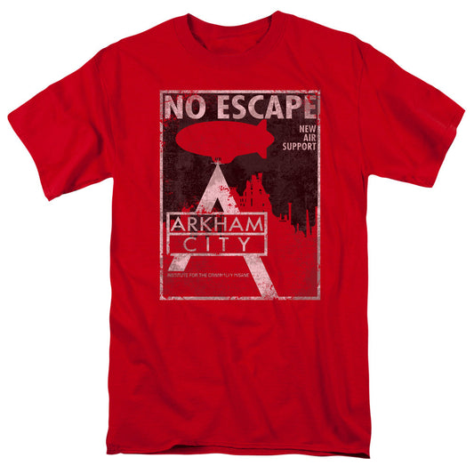Arkham City No Escape Mens T Shirt Red Officially Licensed