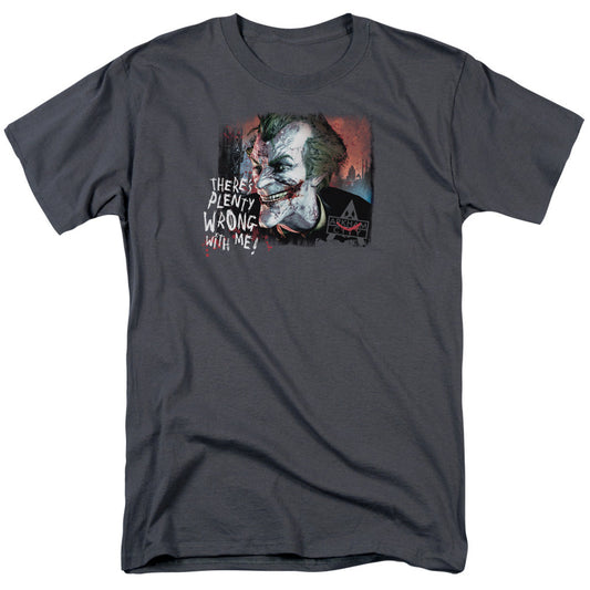 Arkham City Plenty Wrong Mens T Shirt Charcoal Officially Licensed