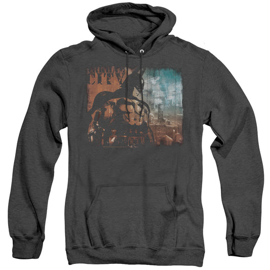 Arkham City City Knockout Heather Mens Hoodie Black Officially Licensed