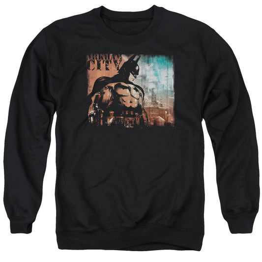 Arkham City City Knockout Mens Crewneck Sweatshirt Black