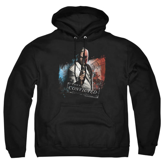 Arkham City Two Face Mens Hoodie Black Officially Licensed
