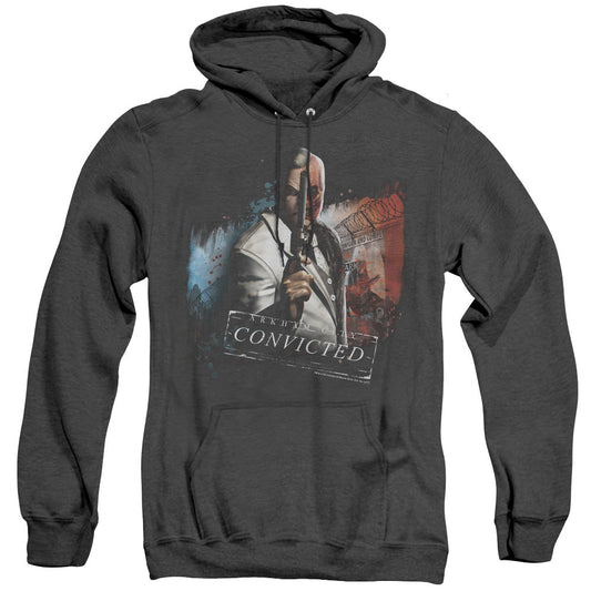 Arkham City Two Face Heather Mens Hoodie Black Officially Licensed