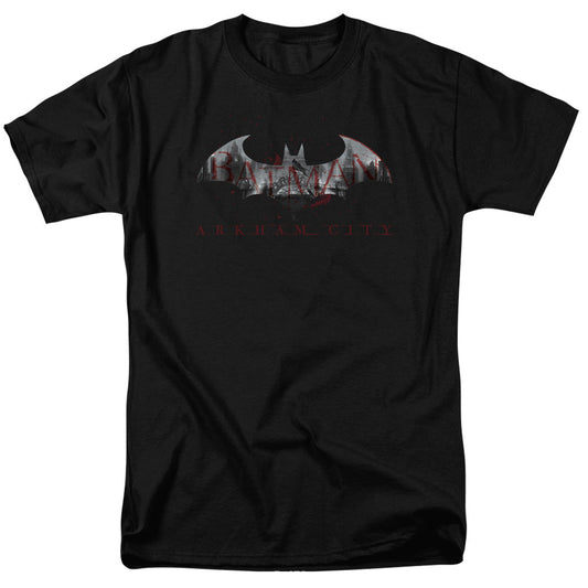 Arkham City Bat Fill Mens T Shirt Black Officially Licensed