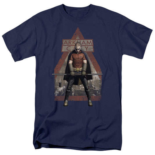 Arkham City Arkham Robin Mens T Shirt Navy Officially Licensed