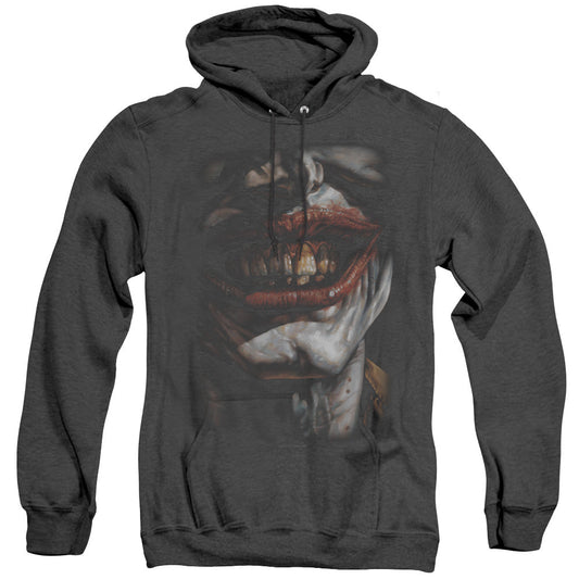 Batman Smile Of Evil Heather Mens Hoodie Black Officially Licensed