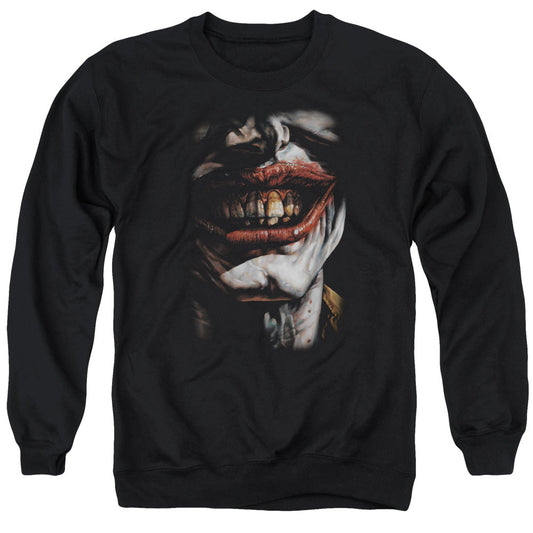 Batman Smile Of Evil Mens Crewneck Sweatshirt Black