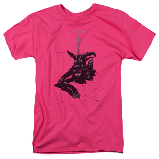 Batman Catwoman Rope Mens T Shirt Hot Pink Officially Licensed