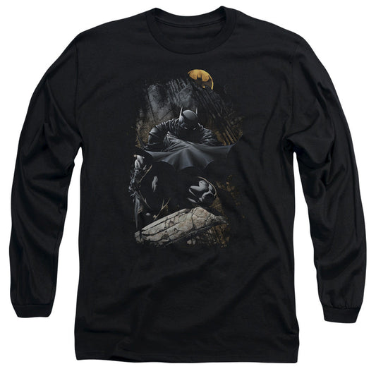 Batman Sweeping Cape Mens Long Sleeve Shirt Black Officially Licensed